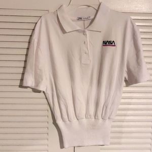 Zara NASA Polo Styled Top